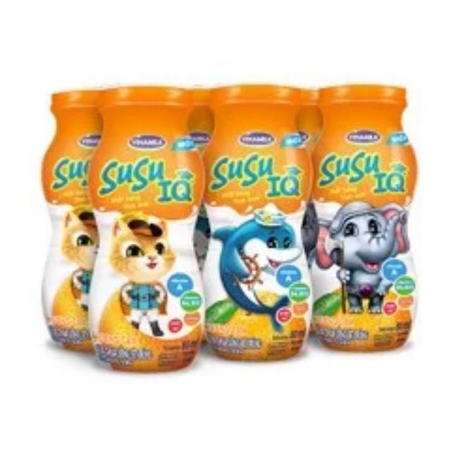 Sữa chua uống SuSu IQ Hương Cam - Lốc 6 chai màng nhôm x 80ml