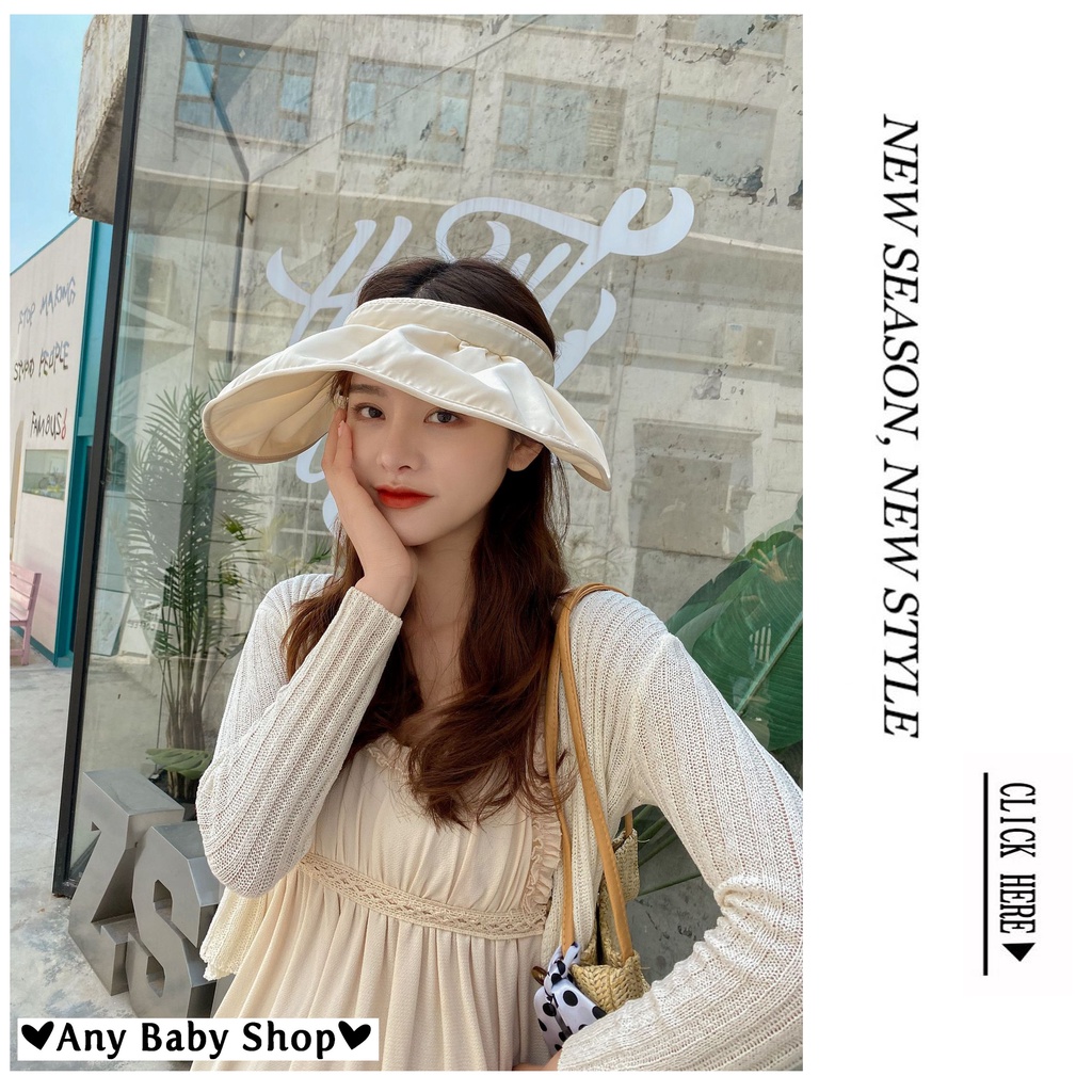 Mũ đi biển đi chơi nửa đầu vành to rộng-gấp gọn thành băng đô cài tóc cho bạn nữ nhiều màu cưc xinh(hàng có sẵn) ❣❣