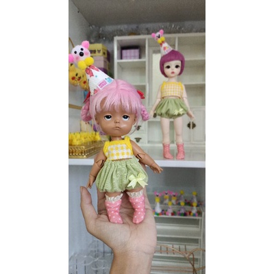 Outfit doll quả bí dễ thương cho 1/6,1/8,ob,bru
