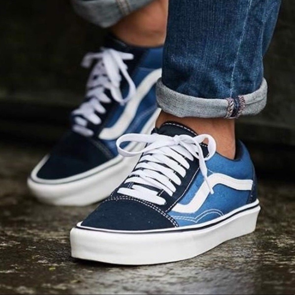 (Giày Chính Hãng) Vans Old Skool Black/Navy