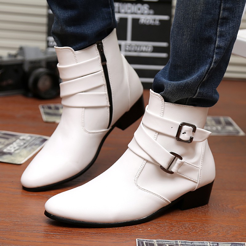 High-neck leather boots in fashion style | BigBuy360 - bigbuy360.vn