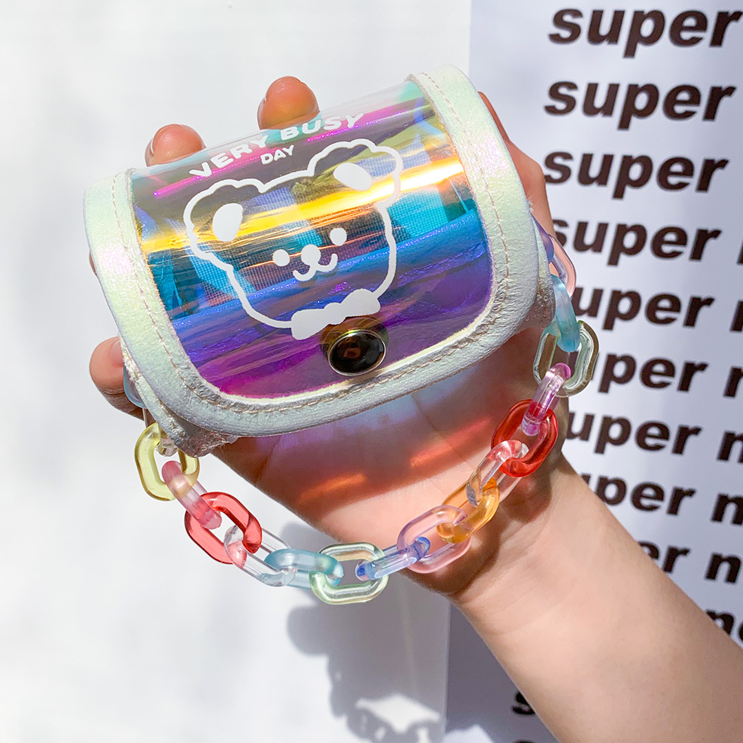 Túi Đựng Son Môi Màu Laser Họa Tiết Gấu Dễ Thương Tiện Dụng | BigBuy360 - bigbuy360.vn