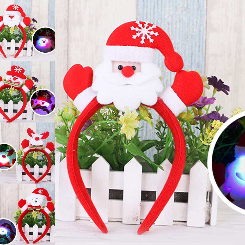 Christmas Hair Clasp with lamp Headband Hair Band Headwear for Children