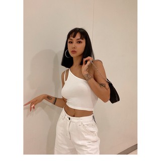 ÁO CROPTOP HAI DÂY 1 BÊN