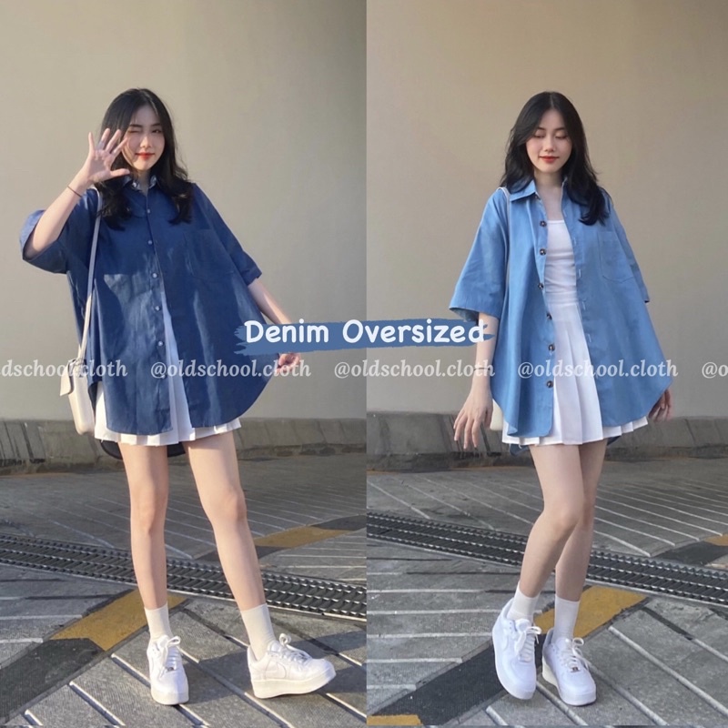 [ẢNH ĐỘC QUYỀN] ÁO SƠ MI DENIM OVERSIZED ULZZANG (ảnh thật) | WebRaoVat - webraovat.net.vn