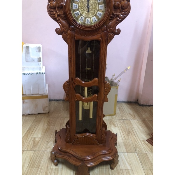 Đồng hồ cây đàn kích thước cao 175 cm sâu 75 cm gỗ hương đá .