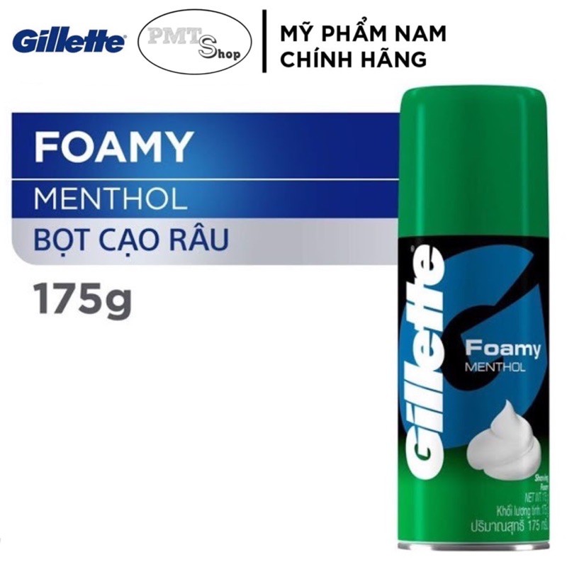 Kem Bọt cạo râu Gillette 175g hương Chanh, hương Bạc hà 175ml