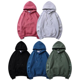 Áo Hoodie Cotton Thêu Chữ Champion Thời Trang Cho Nam Nữ