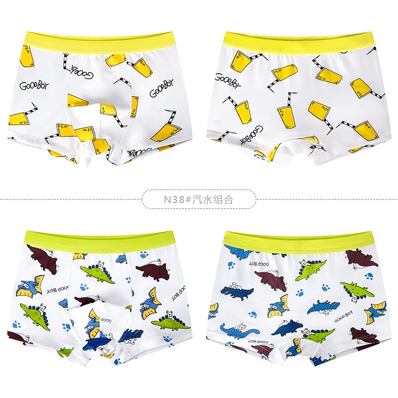 Set 2 Quần Lót Boxer Cotton Cho Bé Trai