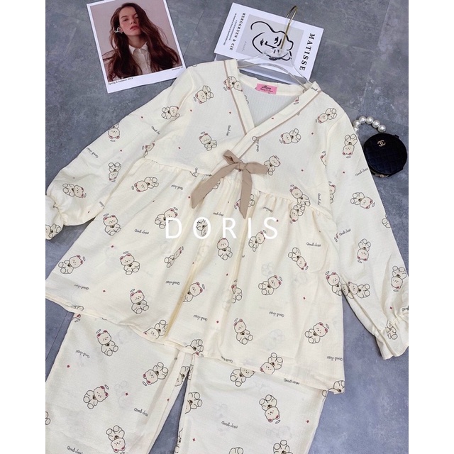 Pijama bầu -đồ bộ bầu trước và sau sinh vạt chéo. Chất Liệu Xô Đũi Cao Cấp Mặc Hè Cực Mát