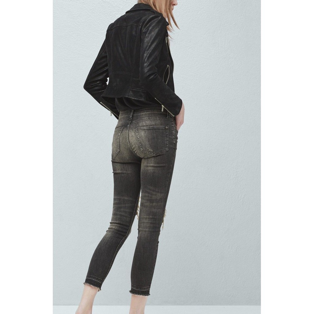 Quần jeans Mango dáng skinny crop nguyên mác/tag size 32