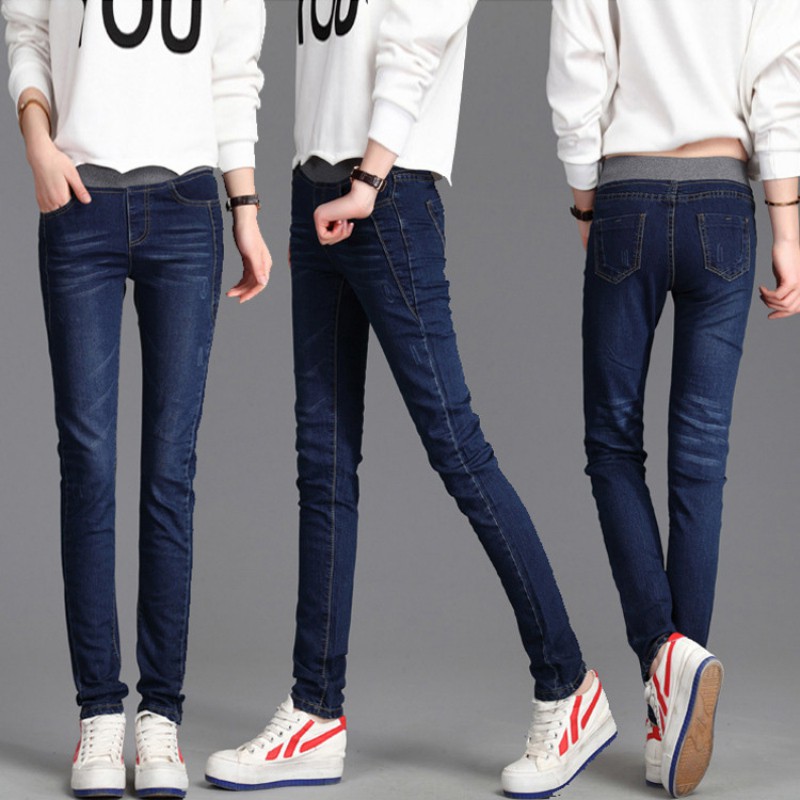 Quần Jeans Màu Trơn Thiết Kế Ôm Sát Tôn Dáng Dành Cho Nữ | BigBuy360 - bigbuy360.vn