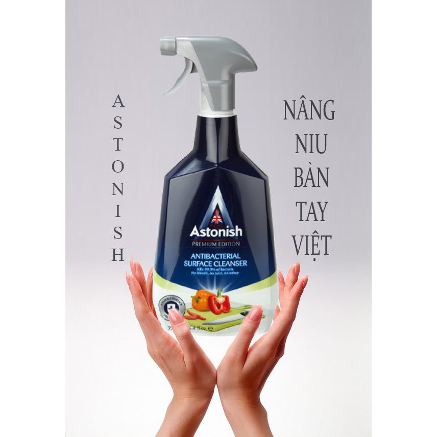 Bình xịt vệ sinh dụng cụ nhà bếp, tủ lạnh, tủ đông, các bề mặt khác Astonish C6700