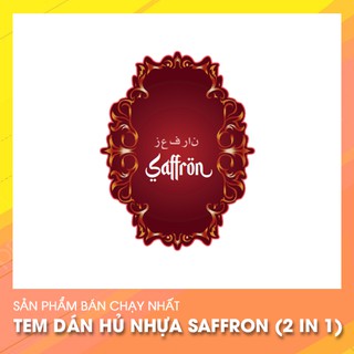 3.9*3.1cm- Tem dán nhãn chai/hủ nhựa saffron 1-5gr