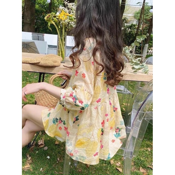 Áo Babyoll hoa Vintage