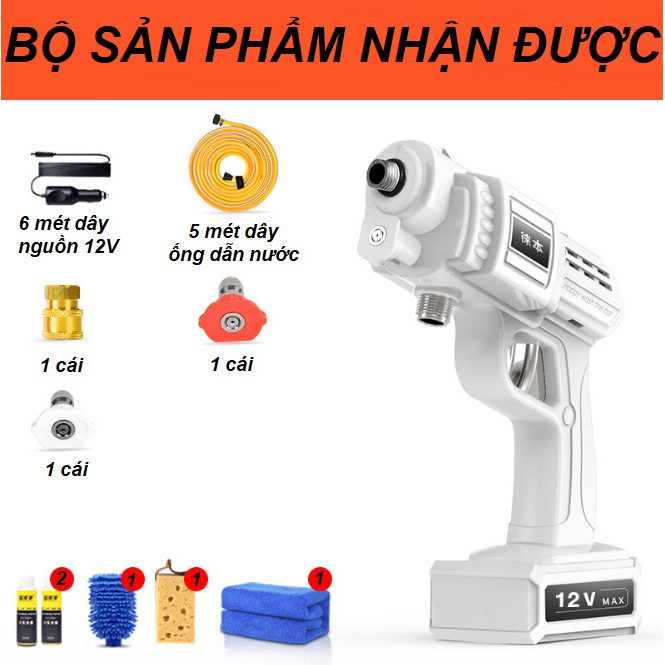 Máy rửa xe cao áp dùng nguồn trực tiếp 12v ô tô - Home and Garden