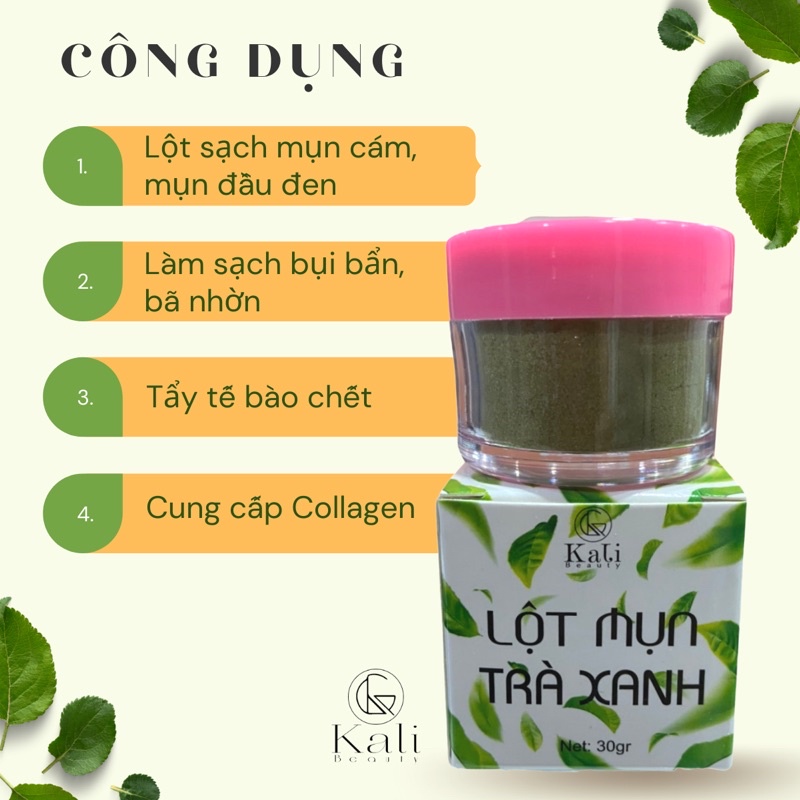 Lột Mụn Trà Xanh % Thiên Nhiên , Lột Sạch Mụn Cám , Mụn Đầu Đen ( Không Hiệu Quả Shop Hoàn