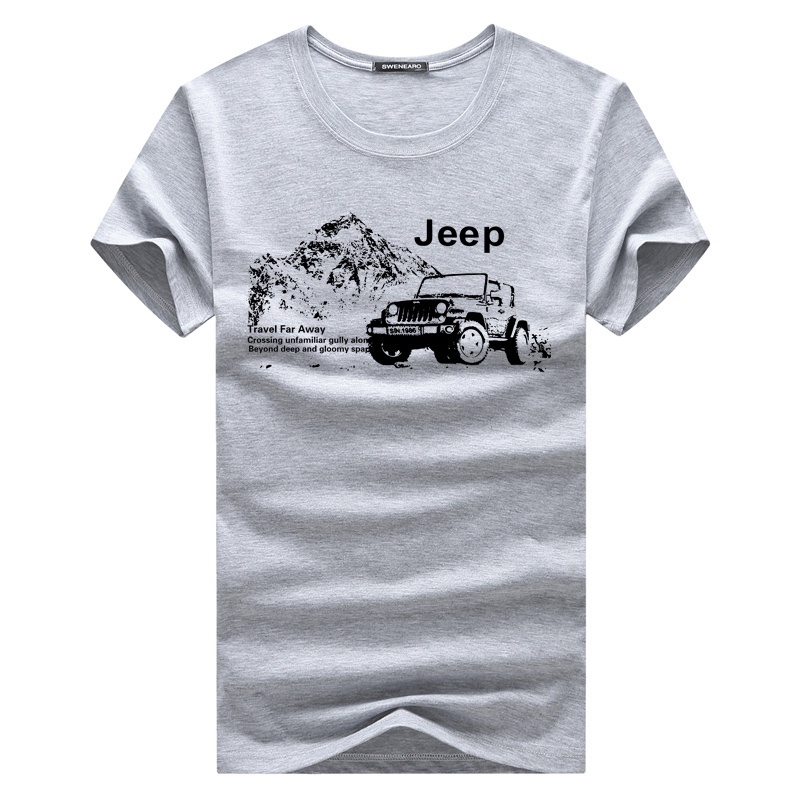 Áo Thun Cotton Dáng Rộng In Hình Xe Jeep Cổ Điển Nhiều Màu Sắc Thời Trang Cho Nam 0252