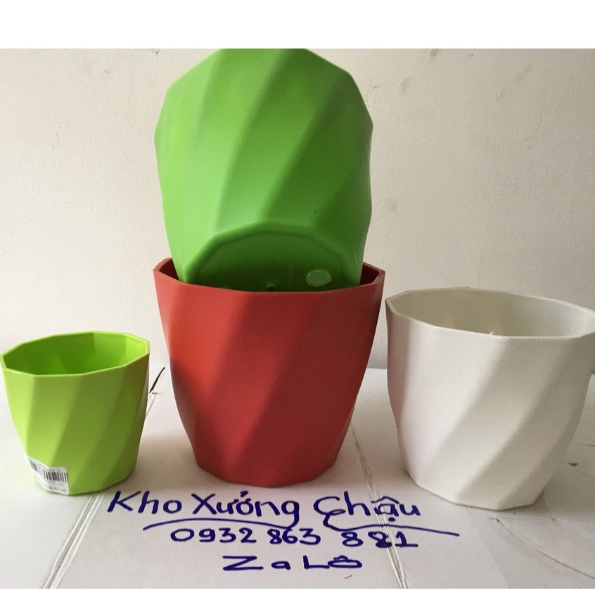Combo 5-10 Bộ Chậu treo mini, chậu trồng Sen Đá, chậu vuông treo mini (13x11cm)