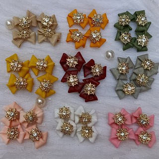 Nơ bột 5D nhụy charm trang trí móng N05