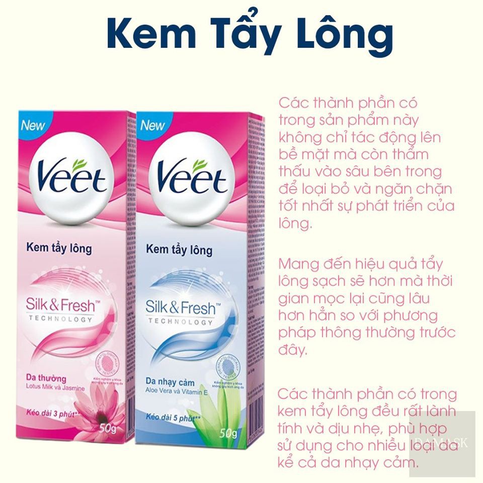 Kem tẩy lông Veet Silk Fresh 25g - cho da nhạy cảm | BigBuy360 - bigbuy360.vn