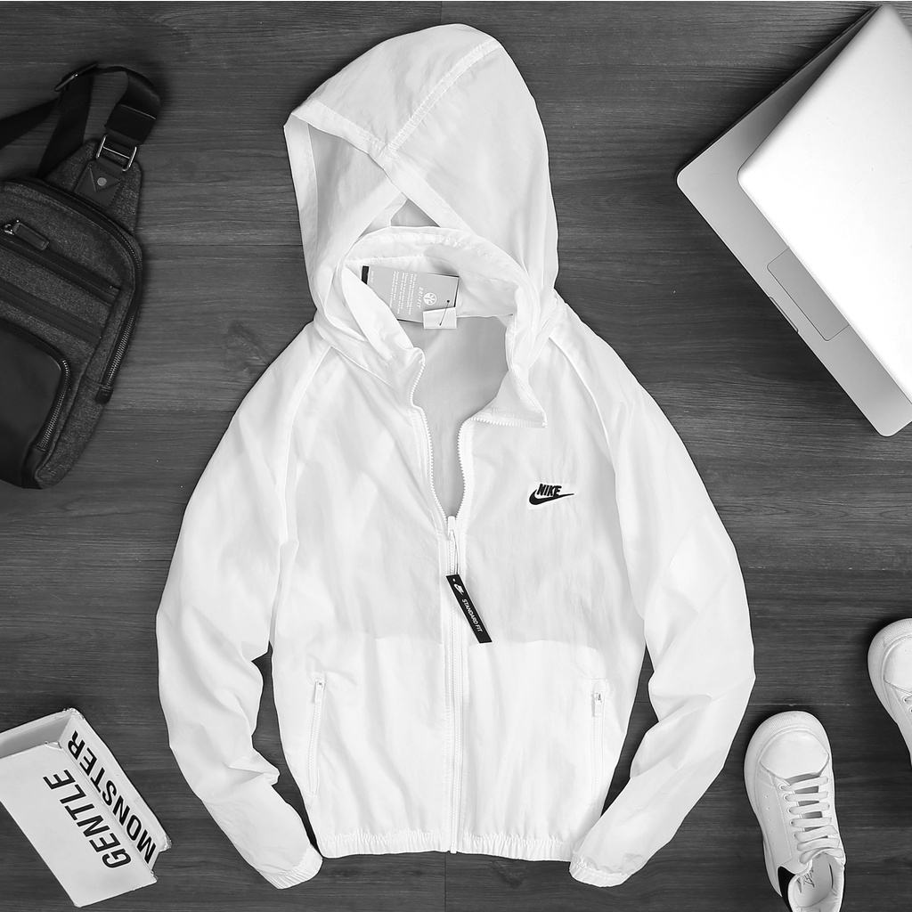 ÁO KHOÁC NIKE WINDRUNNER TRACK HOODED JACKET - TRẮNG VIỀN TRẮNG