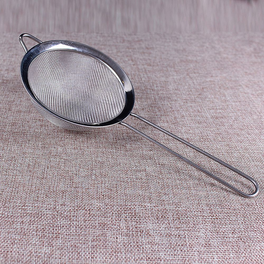 ALISON Wire Mesh Oil Skimmer Stainless Steel Strainer Colander Fine Mesh Sifter Mesh Flour Sieve Flour/Multicolor