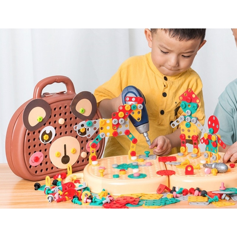 bộ đồ chơi kỹ sư lắp ráp, đồ chơi vặt ốc vít- cho bé 3tuôi