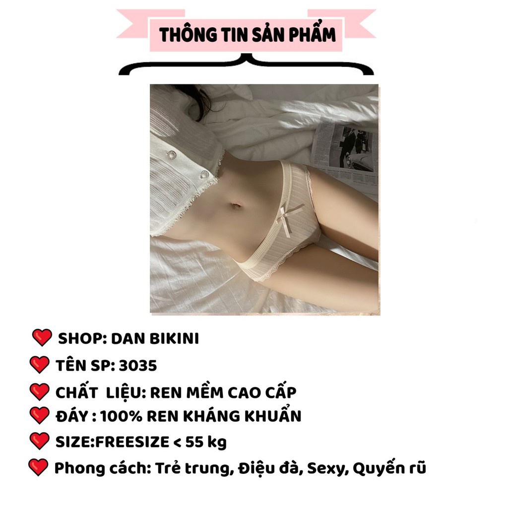Quần Lót Nữ ❤️FREESHIP❤️ Quần Lót Ren Sexy thiết kế cách điệu phía sau gợi cảm sexy mã 3035