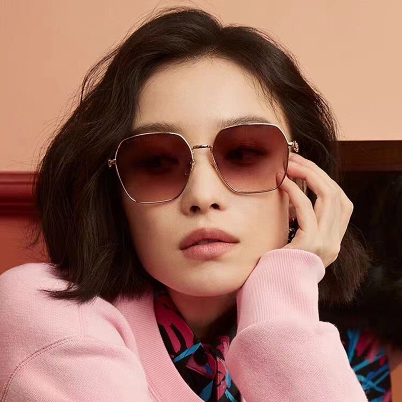 Kính Mát Gọng Vuông Kim Loại Chống Tia UV Phong Cách Retro Dành Cho Nam Nữ