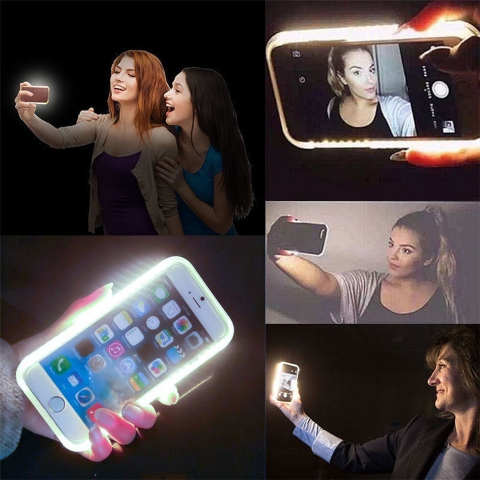 Ốp Lưng Đèn Led Phát Sáng Hỗ Trợ Chụp Ảnh Selfie Cho Iphone