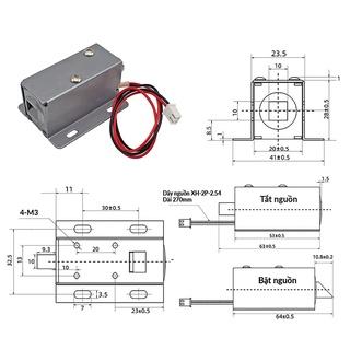 Khóa chốt điện từ 2 đầu LY-03