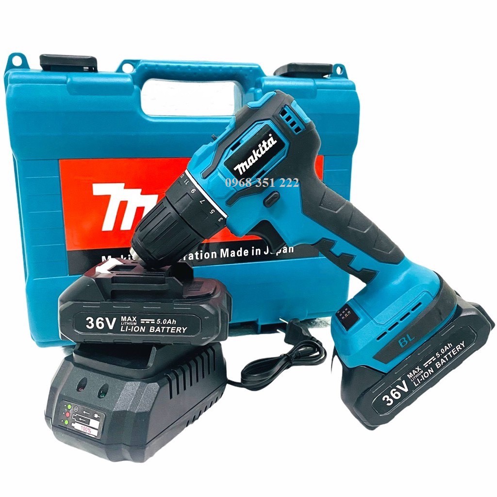 Máy Khoan Pin MAKITA 36V  Động Cơ Không Chổi Than, đầu auto lock 10mm