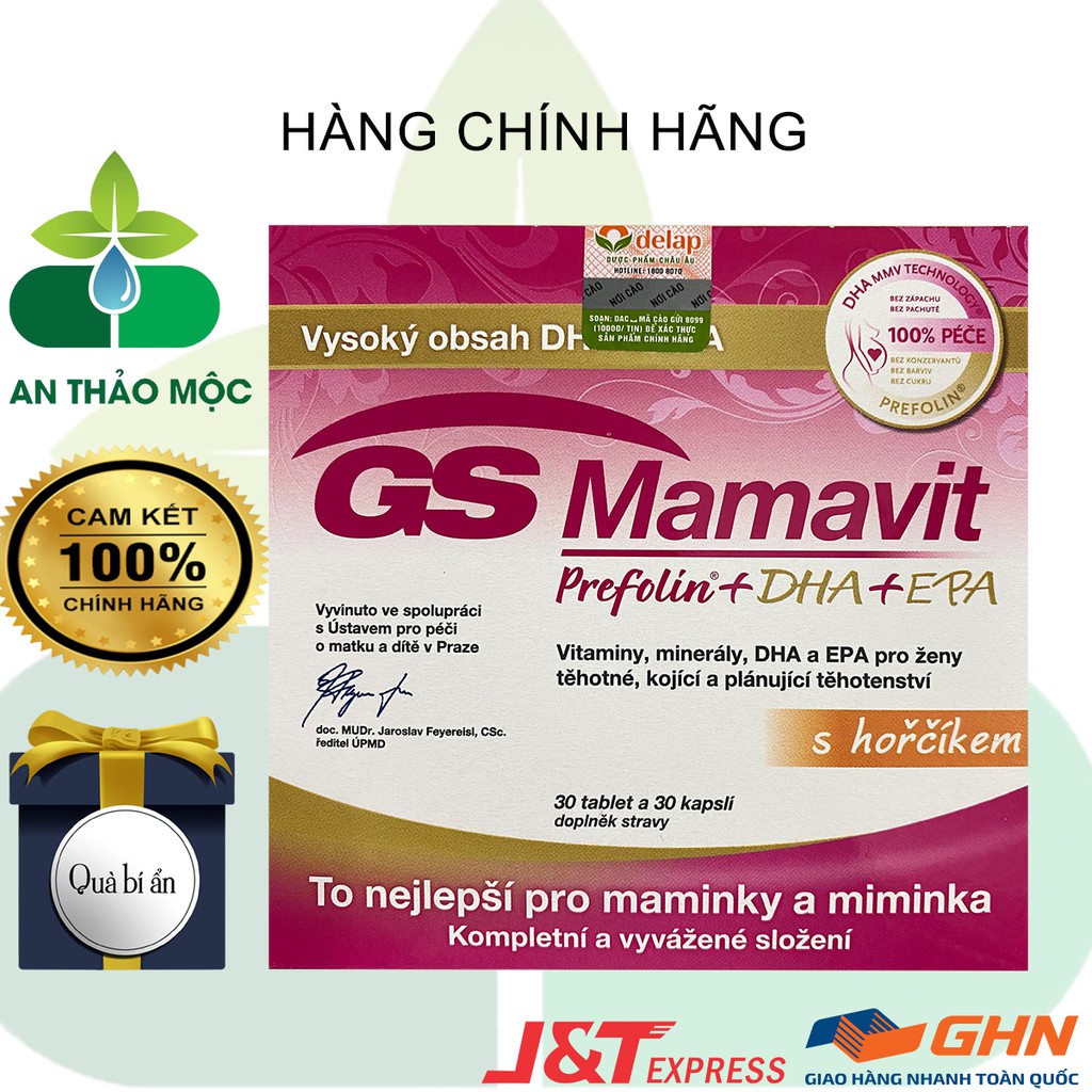 GS Mamavit Prefolin DHA Cung Cấp Dưỡng Chất Cần Thiết Cho Phụ Nữ Mang Thai Và Cho Con Bú