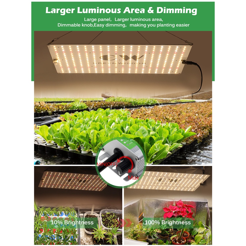 Đèn LED Trồng Cây LM281B toàn phổ lượng tử chip UV&IR 650W1500W chiếu sáng tăng trưởng cây trồng thuỷ canh cho nhà kính
