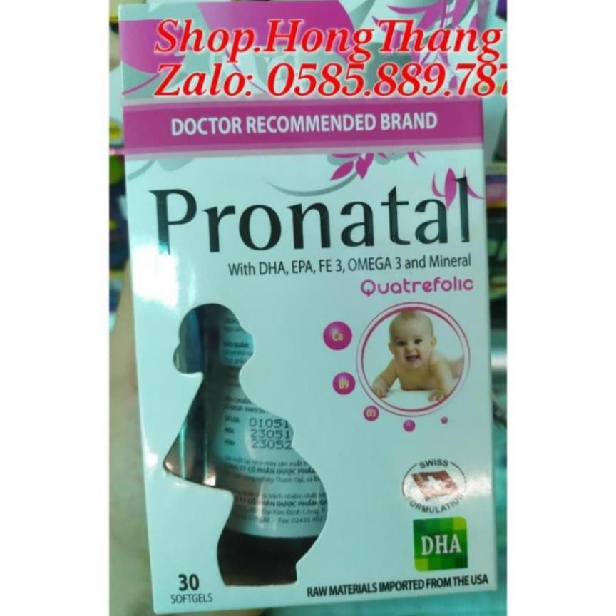 Pronatal cung cấp dưỡng chất cho bà bầu, bổ sung canxi, sắt và vitami cho mẹ bầu và cho con bú