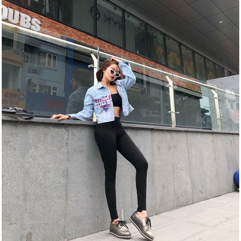 Quần legging nữ Ladya vải thun cotton dày dặn chuẩn form tôn dáng M600
