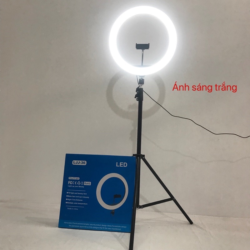 Đèn livestream 36cm trợ sáng bán hàng,dạy online,makeup [freeship]