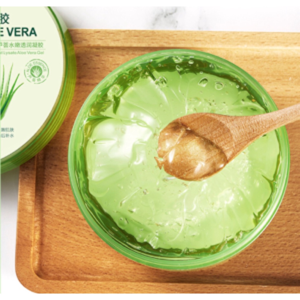 Gel Aloe Vera nha đam 300g, cấp ẩm, giảm khô nẻ, bỏng rát, dùng cạo râu,dưỡng tóc, hiệu VEZE