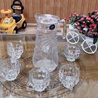 Bộ 6 cốc thuỷ tinh pha lê có tay cầm
