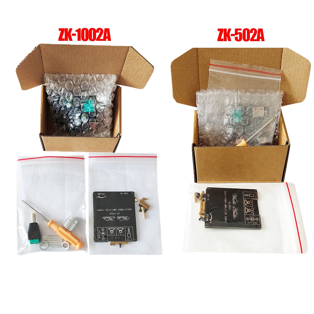 Mô đun khuếch đại âm thanh kỹ thuật số pcbfun ZK-502A/ ZK-1002A kênh 2.0 50W+50W/ 100W+100W