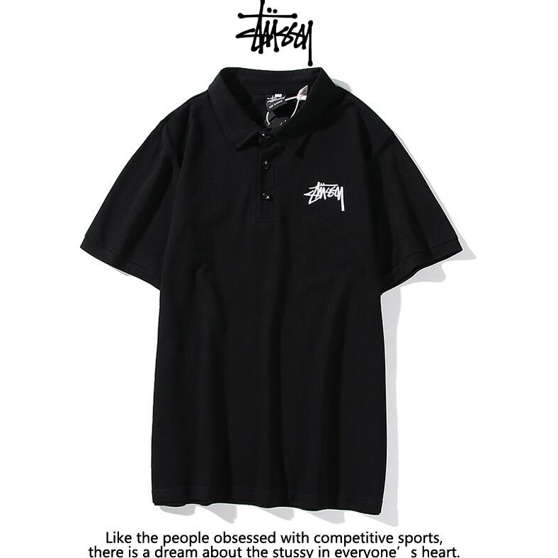 Áo Thun Tay Ngắn Vải Cotton In Chữ Stussy Thời Trang Unisex