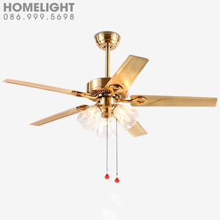 Quạt trần đèn trang trí HL-FAN6501TA