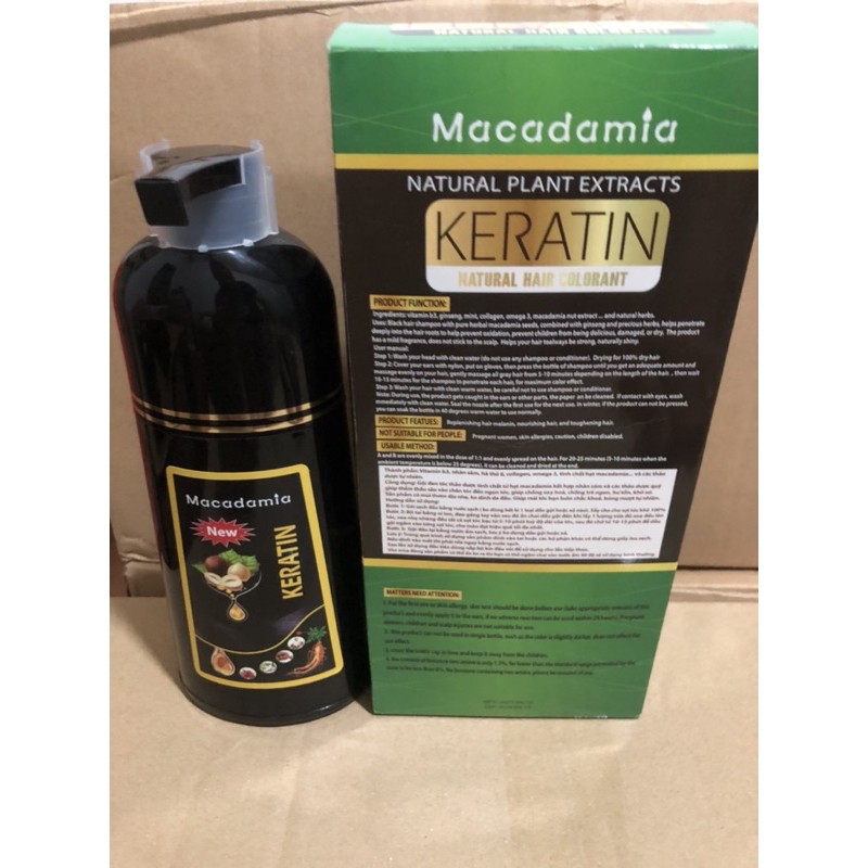 DẦU GỘI PHỦ BẠC MACADAMIA NÂU/ĐEN HIỆU QUẢ NGAY LÀN ĐẦU TIÊN