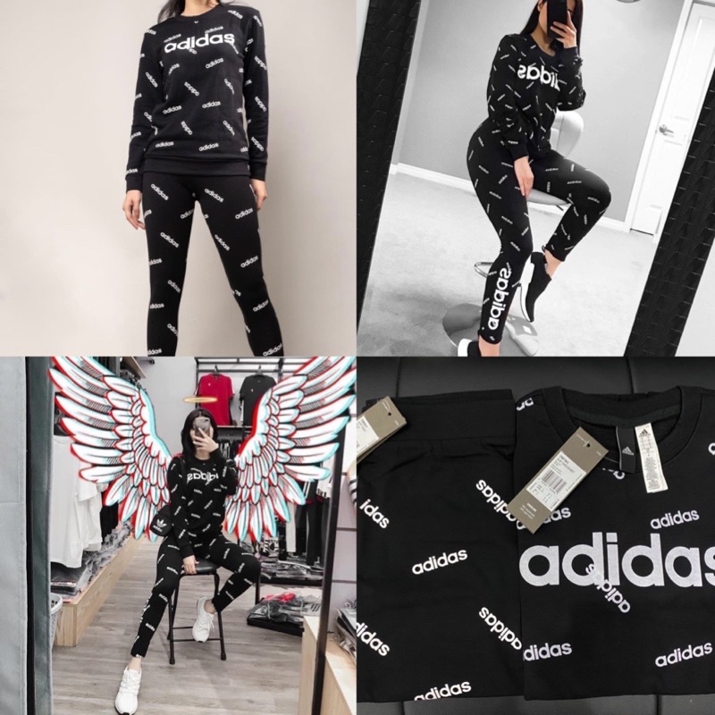 (ảnh thật) Set bộ áo SWEATER + LEGGINGS AOP PRINT