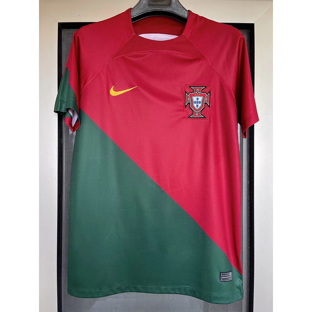 Áo Thun Đá Banh Màu Đỏ Cho Fan Hâm Mộ Portugal 2022