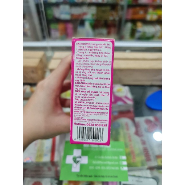 Viên uống trắng da Beautycare gold max⚡Nguyên liệu Mỹ⚡Chiết xuất mầm đậu nành cân bằng nội tiết tố cho làn da trắng hồng