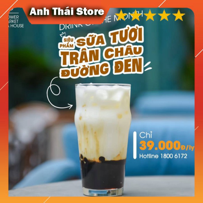 {Siêu Sale} Sữa Tươi Trân Châu Đường Đen ( Set Lớn ) Tặng Kèm Công Thức - Bếp Nhà Cốm - Anh Thái Store