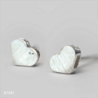 Khuyên tai bạc 925 Ti.an Accessories cho Nữ - Khuyên tai hình trái tim Little Heart KT047
