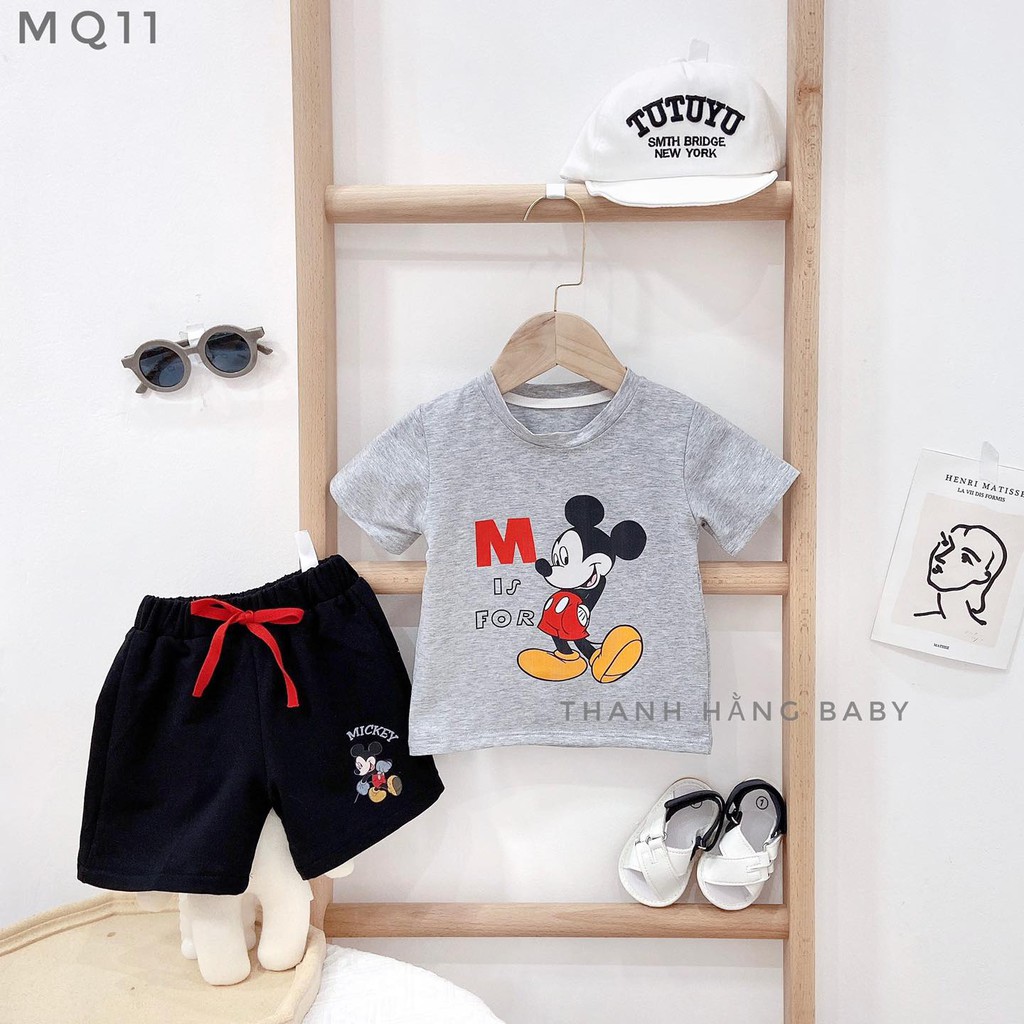 Bộ Quần Áo Trẻ Em Mẫu Micky Dễ Thương, Bộ Quần Áo Bé Trai Cực Hot Thanh Hằng Baby 6 Đến 16 Kg